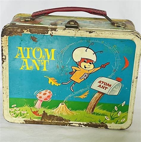 1966 atom ant metal lunch box|hanna barbera atom ant lunch box.